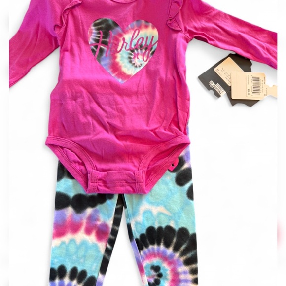 Hurley Other - Hurley Pink and Tie-Dye Baby Set